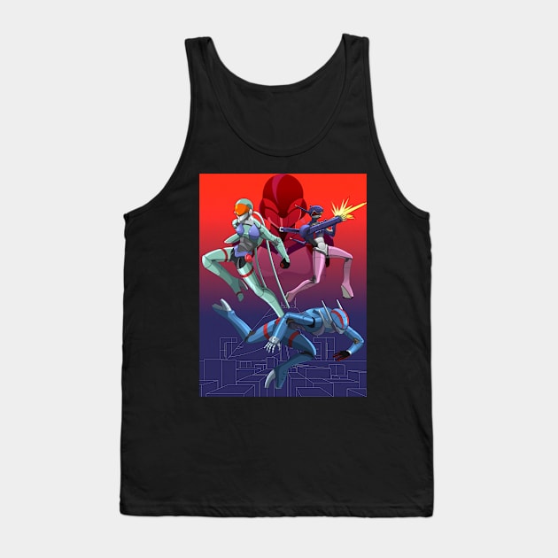 Knight Sabers_With Background Tank Top by UBiv Art Gallery